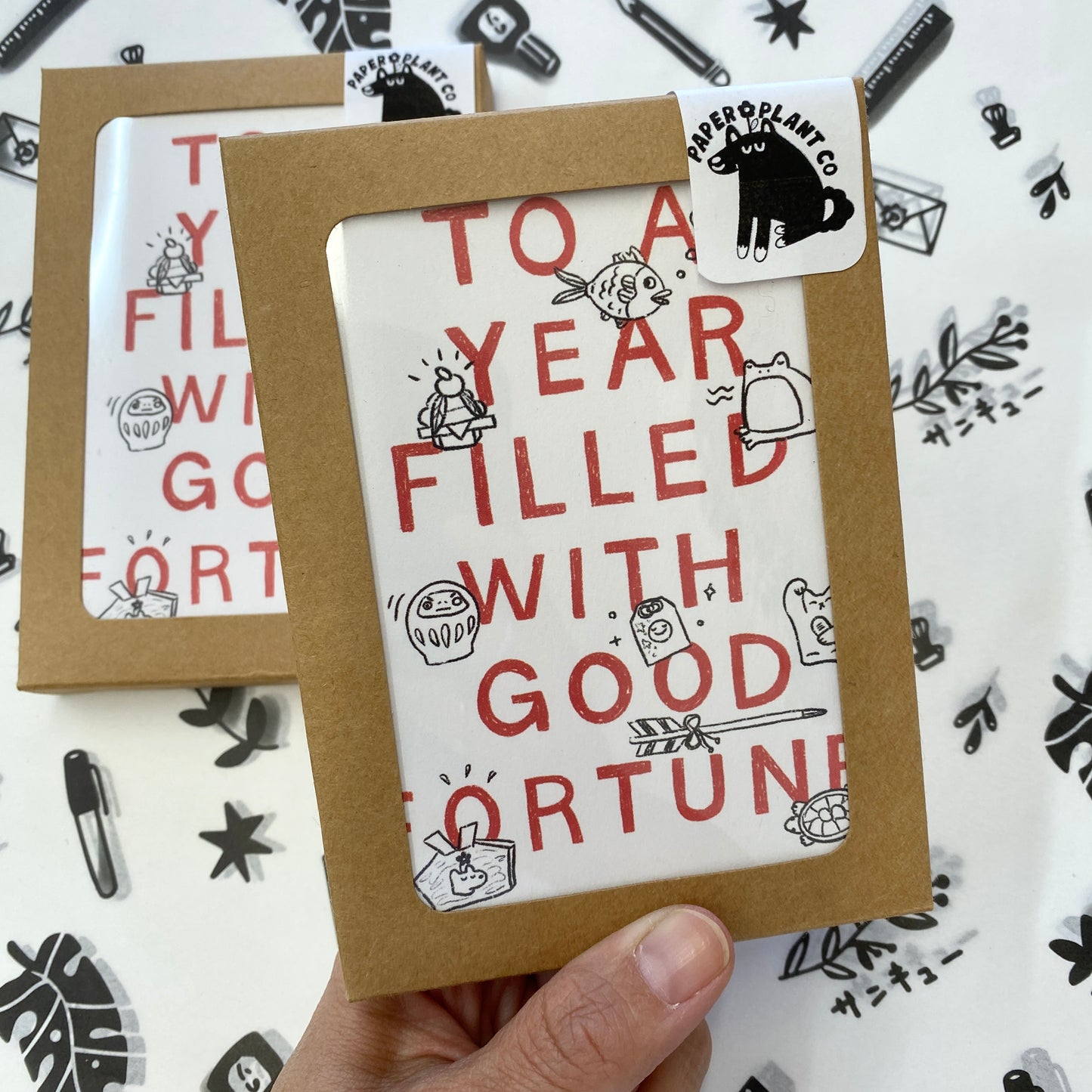 'To A Year Filled With Good Fortune' Card Set of 6 - New Years Cards