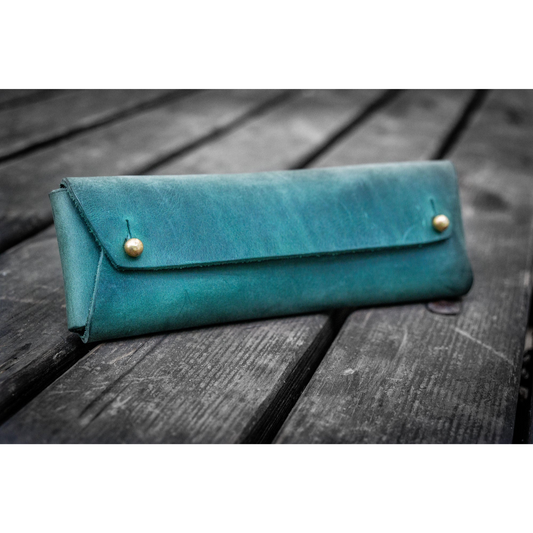Student Leather Pencil Pouch / C.H. Forest Green · Galen Leather Co.