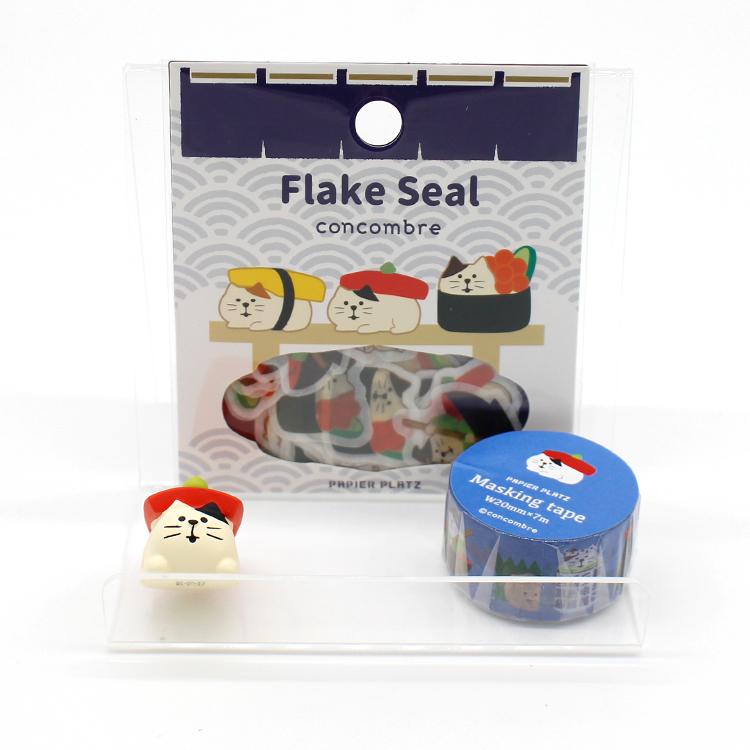 Sushi Cat Concombre Flake Stickers · Papier Platz