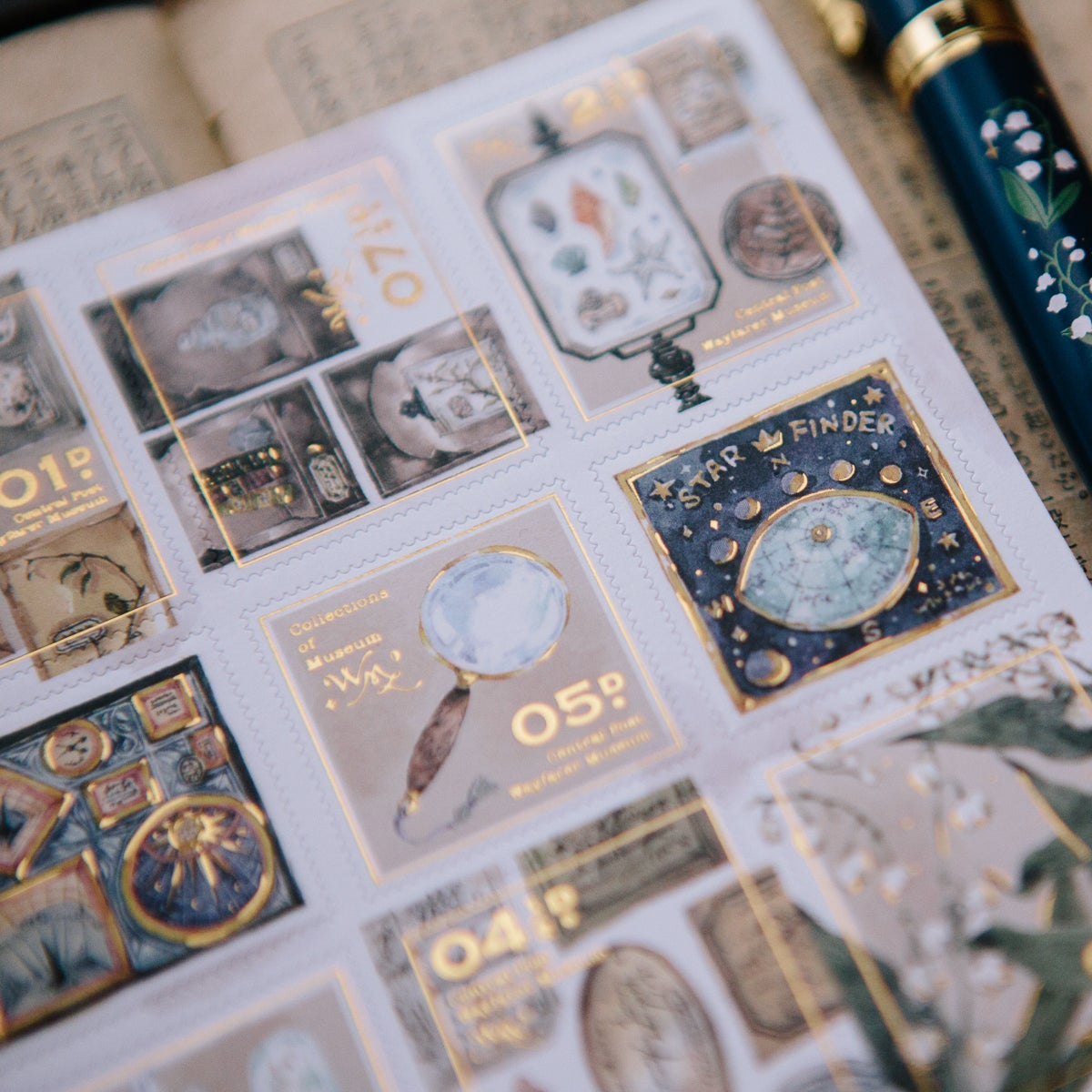 Collection of Museum Stamp Sticker Sheet · OURS Studio