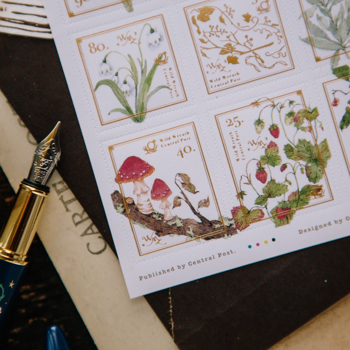 Wild Wreath Stamp Sticker Sheet · OURS Studio