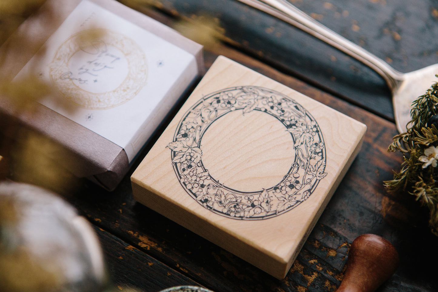 Wild Grape Frame Rubber Stamp · OURS Studio