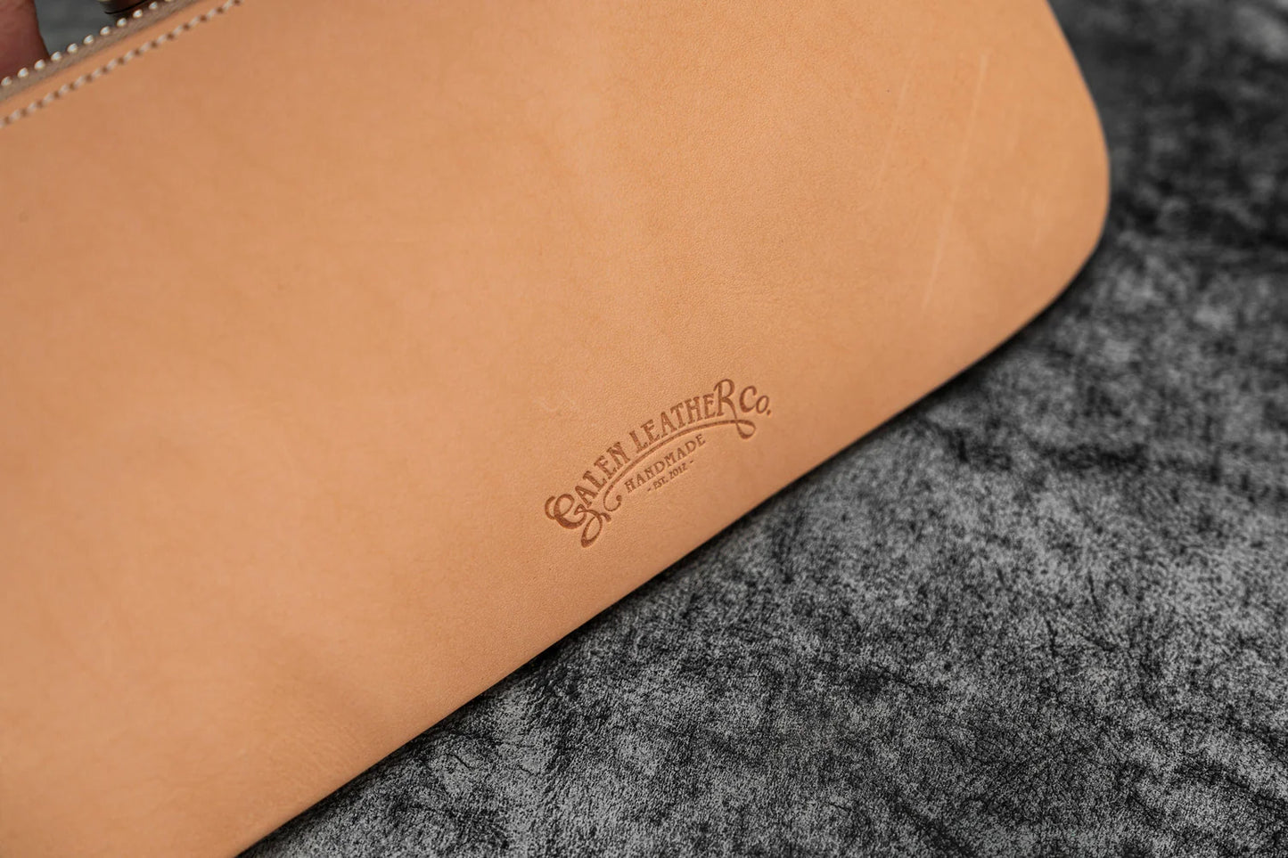 Leather Zippered Pen Pouch / Un-dyed 4 Slots · Galen Leather Co.