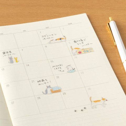 Cat Planner Sticker Sheet · Midori