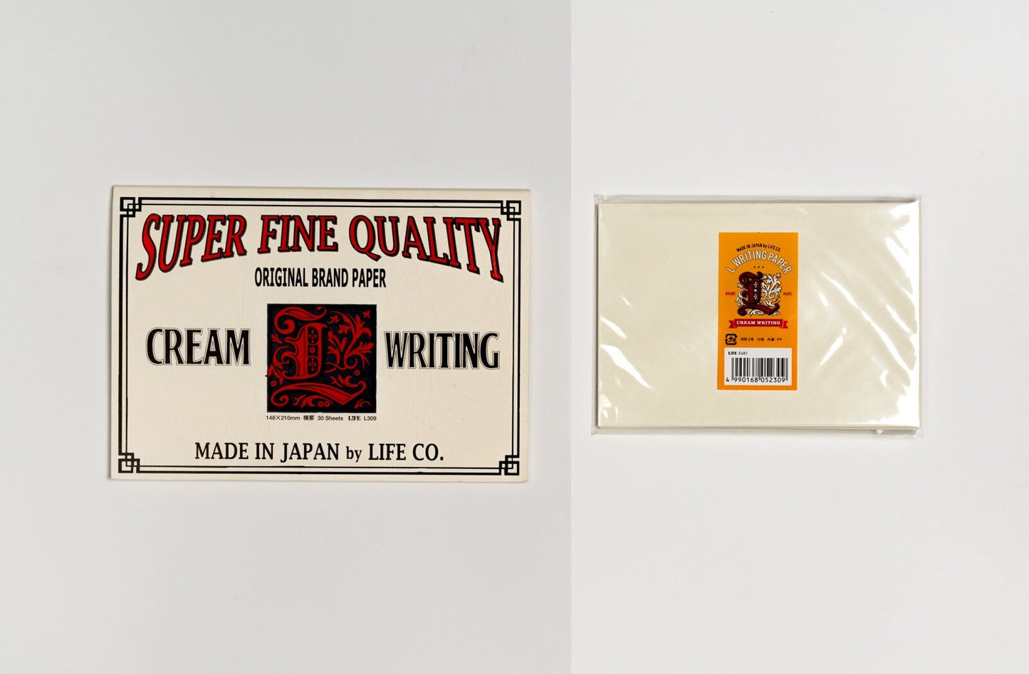 L. Writing Paper A5 Horizontal Ruled Pad《Cream》