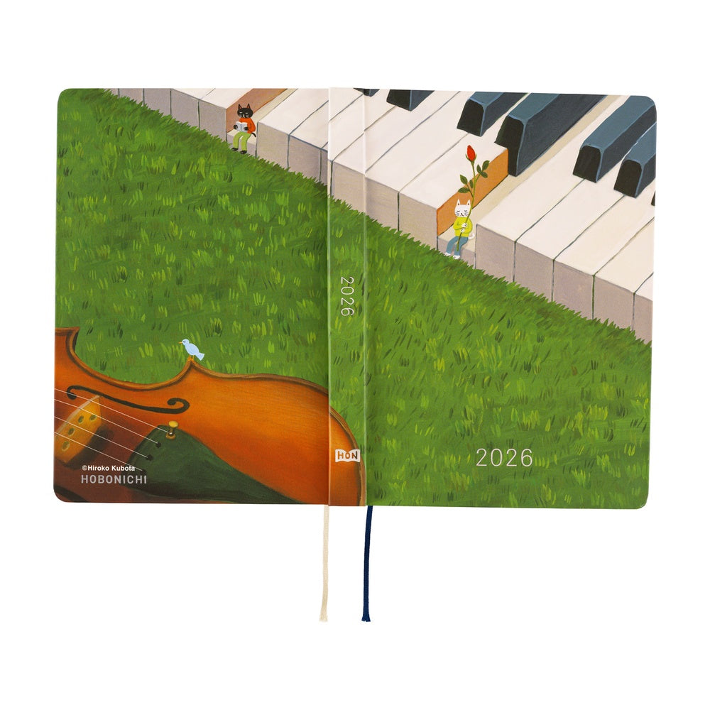 2026 Hobonichi Techo A6 HON / Hiroko Kubota: Waiting on the Chord《January Start | English | A6》