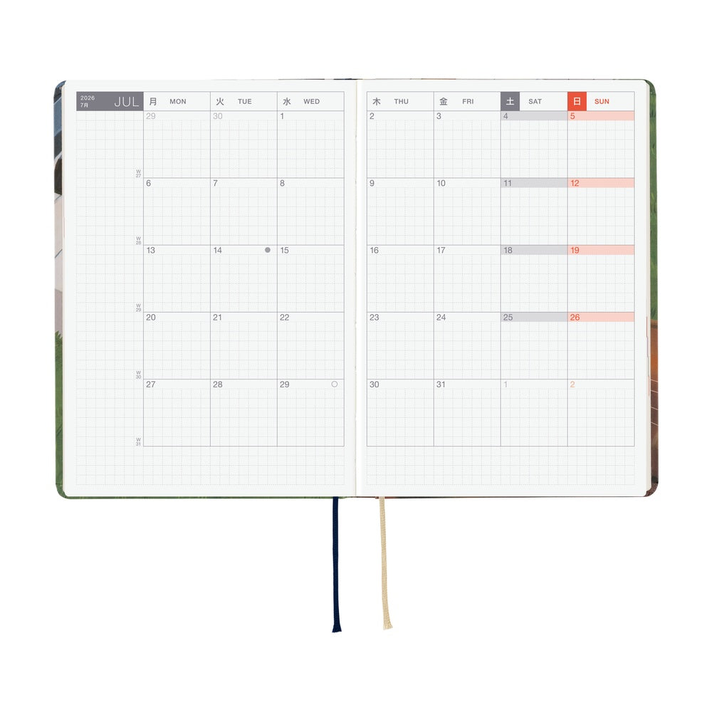 2026 Hobonichi Techo A6 HON / Hiroko Kubota: Waiting on the Chord《January Start | English | A6》