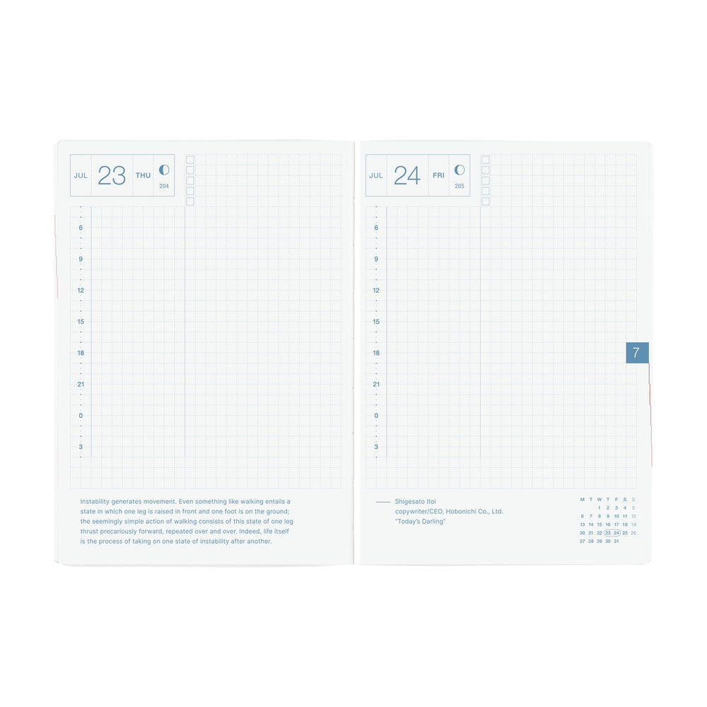 2026 Hobonichi Techo A6 English HON Paper Series: Black Gingham 《January Start | English | A6》