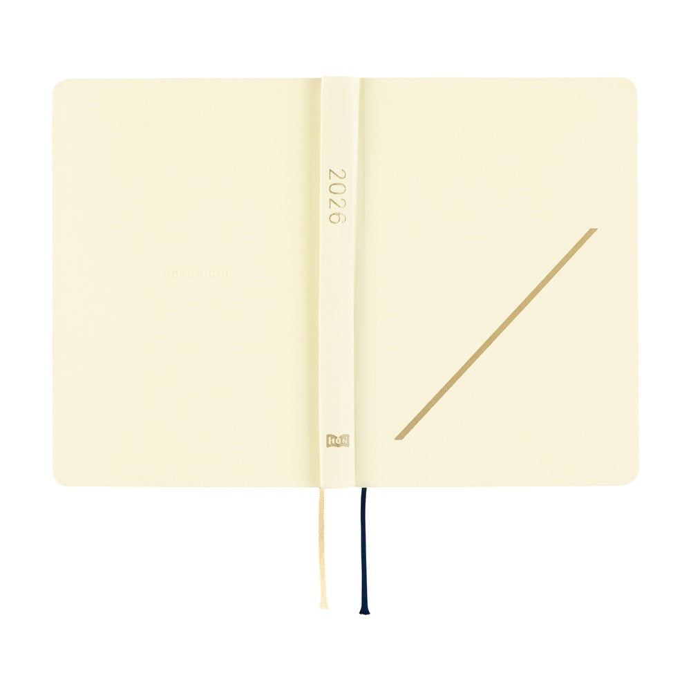 2026 Hobonichi Techo A6 English HON Slash / Ivory《January Start | English | A6》