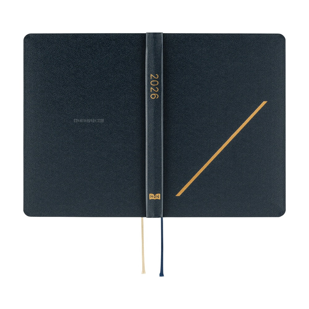 2026 Hobonichi Techo A6 English HON Slash / Navy Blue《January Start | English | A6》