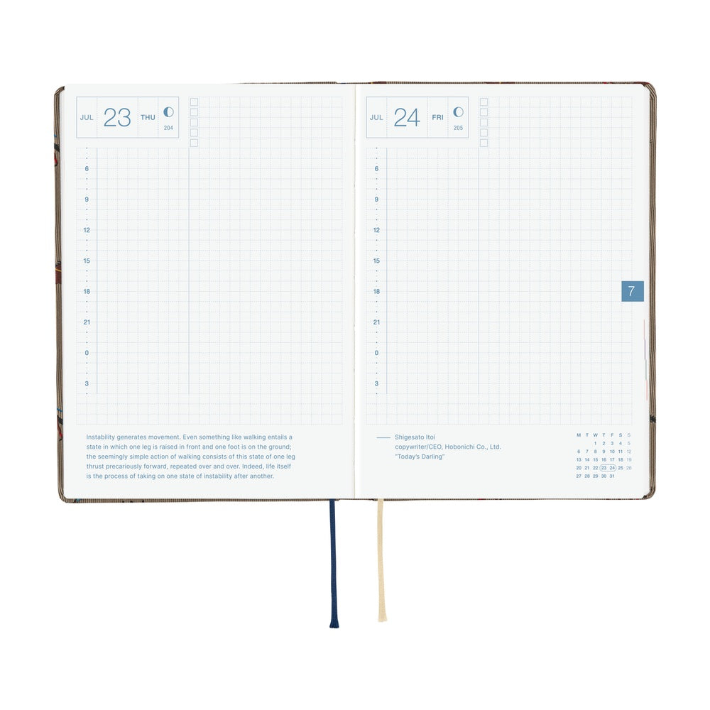 2026 Hobonichi Techo A6 HON / Bow & Tie: Galloping Horses《January Start | English | A6》