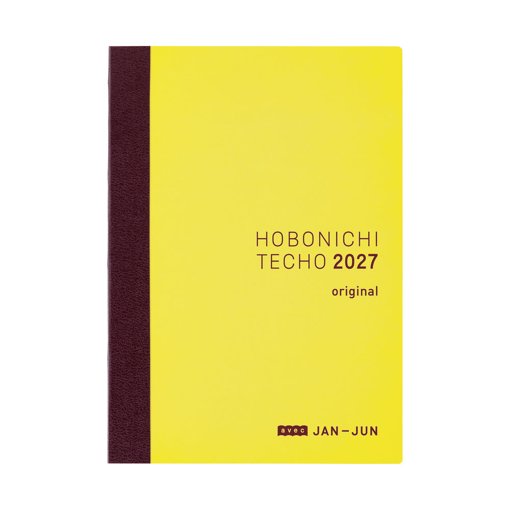 2027 Hobonichi Techo Japanese Original Avec Books《A6 size/Daily 6-month x 2 book set/Jan start/Mon start》