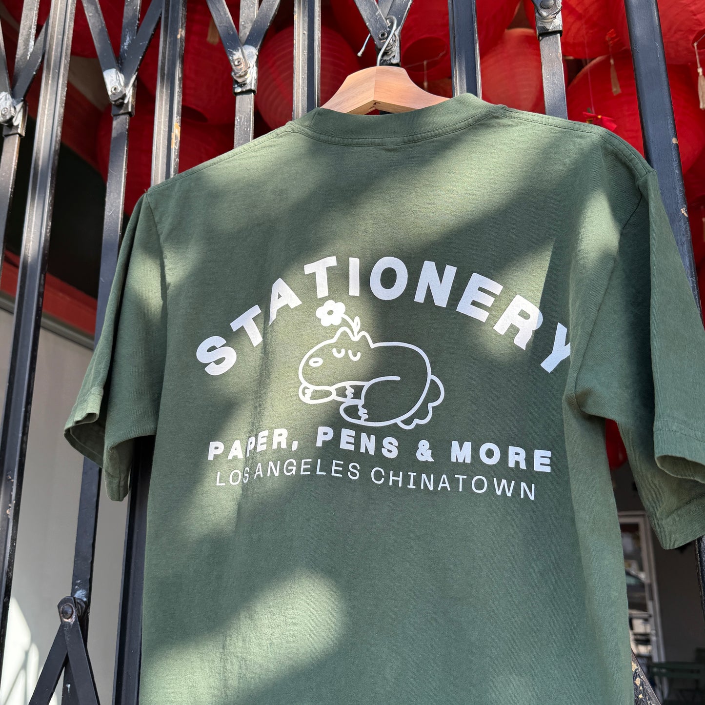 Paper Plant Co Original Sleeping Vincent Tee - Forest Green
