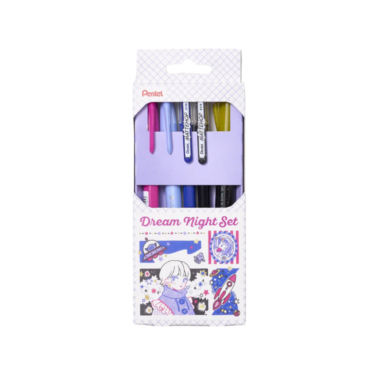 Pentel Dream Night Set Mattehop x Brush Pen Set (Limited Edition)