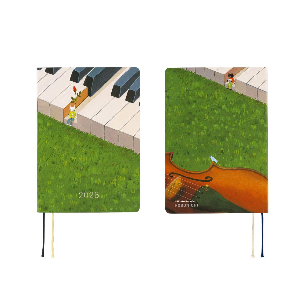 2026 Hobonichi Techo A6 HON / Hiroko Kubota: Waiting on the Chord《January Start | English | A6》