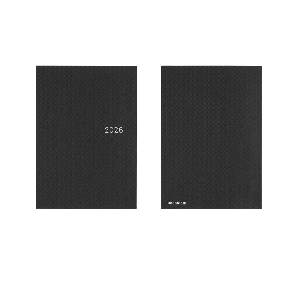 2026 Hobonichi Techo A5 English HON / Paper Series: Black Gingham《January Start | English | A5》