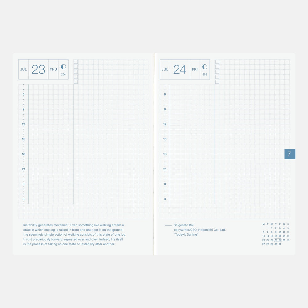2026 Hobonichi Techo English Original Book《January Start | English | A6》