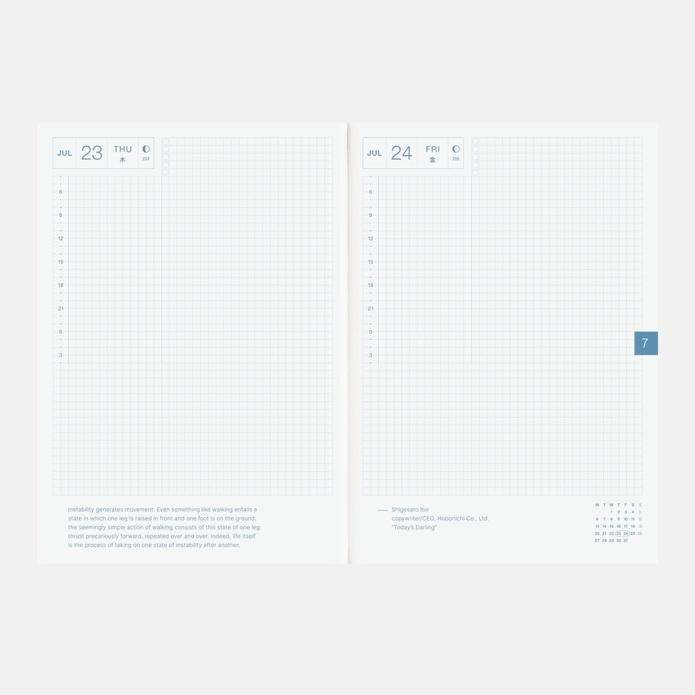 2026 Hobonichi Techo English Cousin Book《January Start | English | A5》