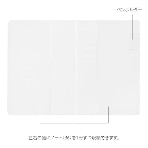 Yuru Log B6 Notebook Clear Cover · Midori