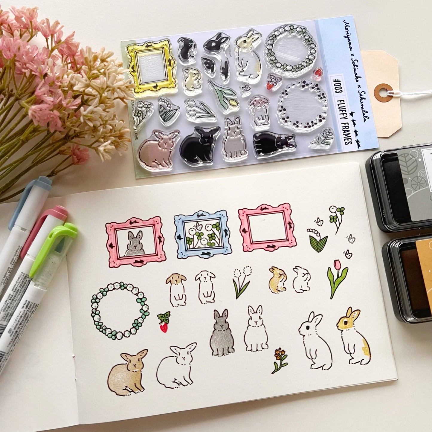 Moriyama x Schinako Fluffy Frames 003 Clear Stamps · Sakuralala