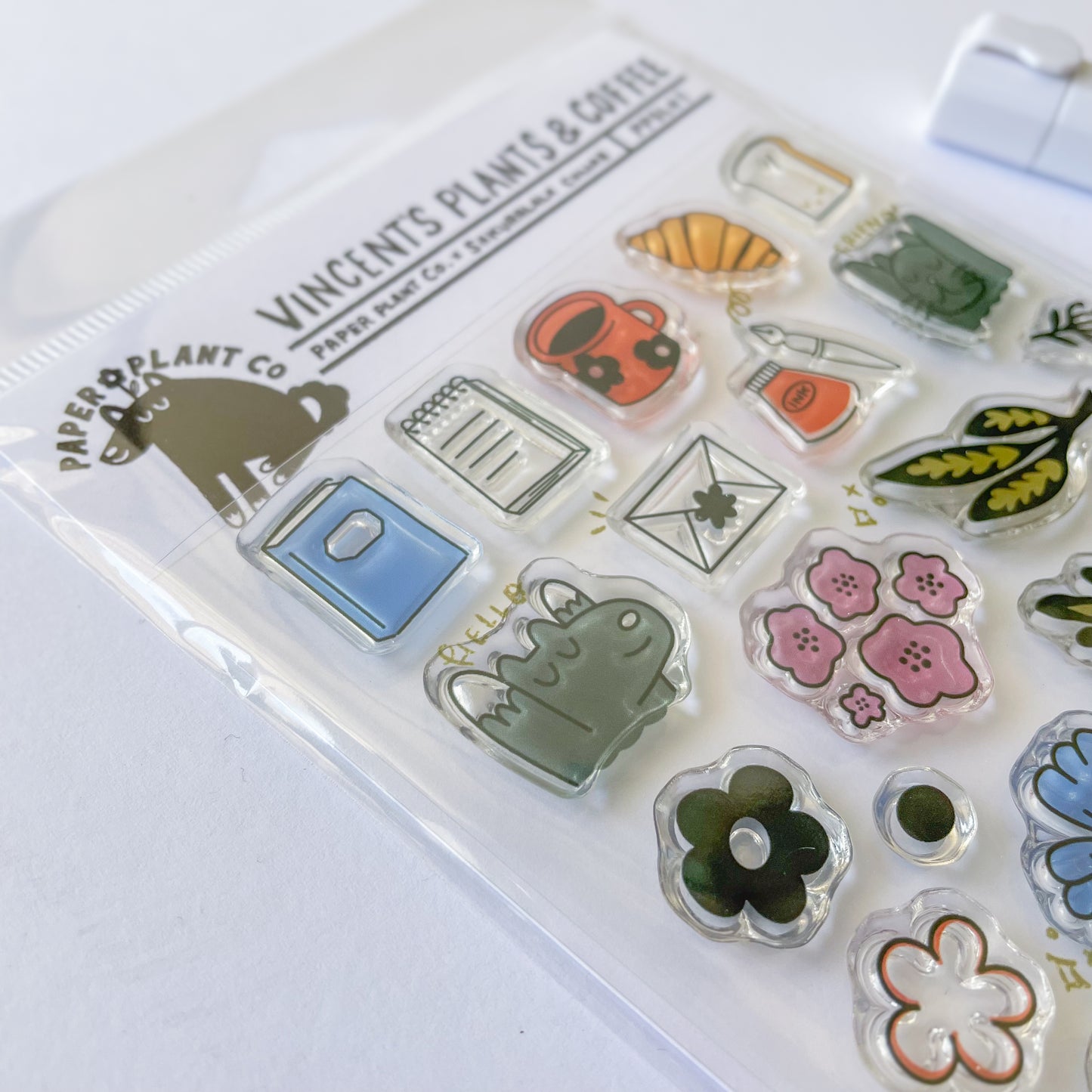 Vincent's Plants & Coffee Clear Stamps · Paper Plant Co x Sakuralala