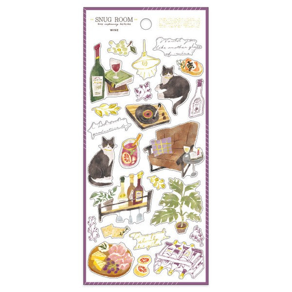 Wine Snug Room Series Sticker Sheet · Mind Wave