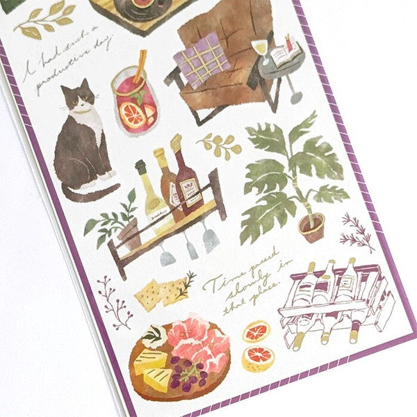 Wine Snug Room Series Sticker Sheet · Mind Wave
