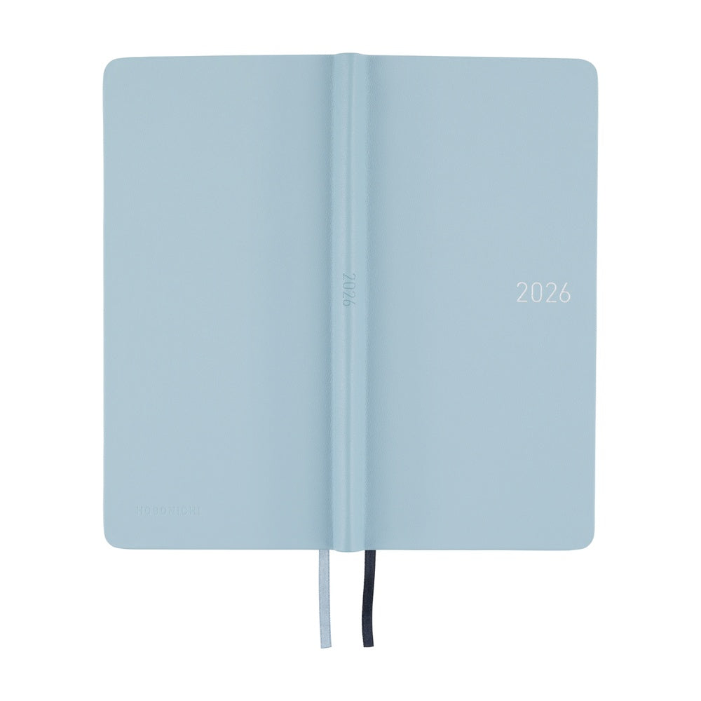 2026 Hobonichi English Weeks / Leather: Snow Blue 《January Start | English》