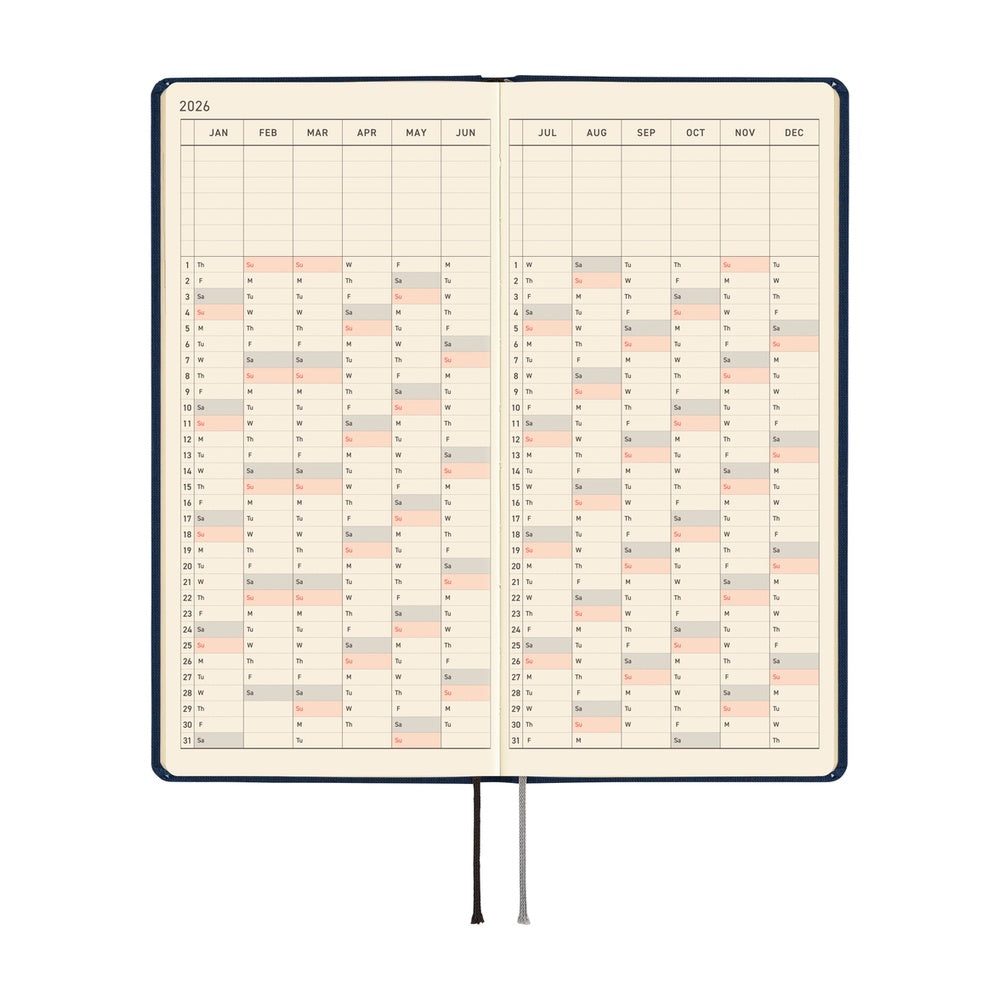 2026 Hobonichi English Weeks / Colors: Cosmo Blue《January Start | English》