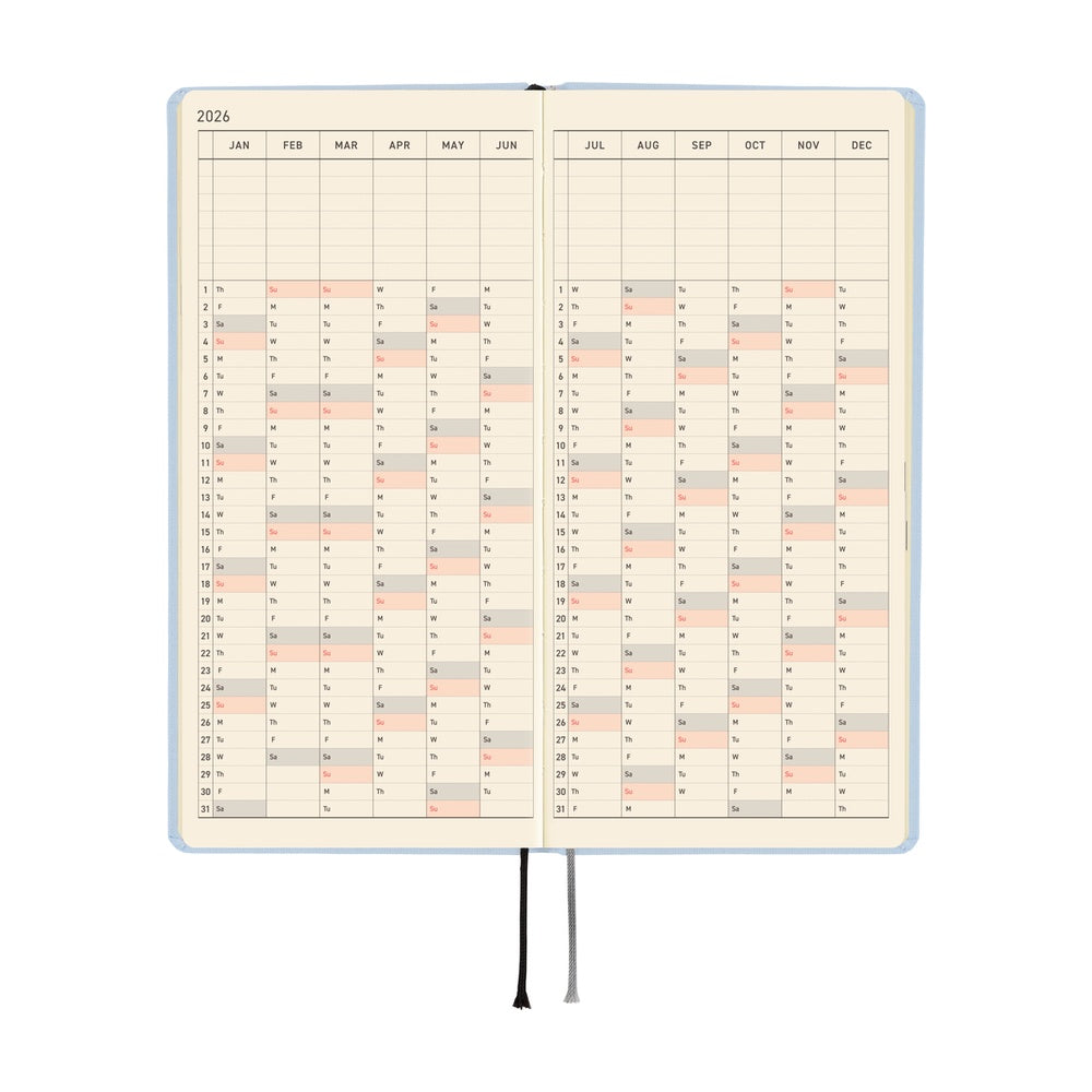 2026 Hobonichi English Weeks / Colors: Sky Mist《January Start | English》