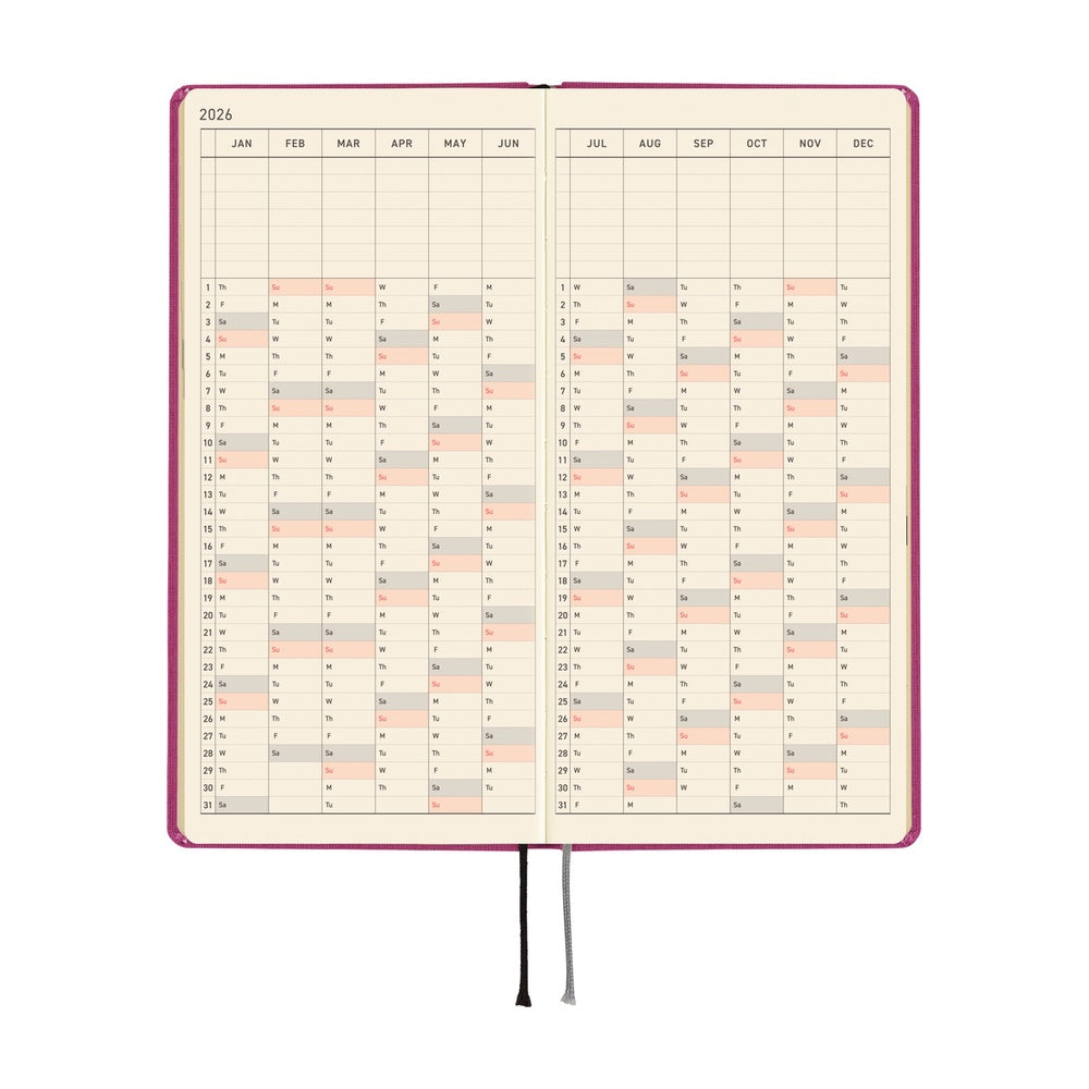 2026 Hobonichi English Weeks / Colors: Peony Purple《January Start | English》