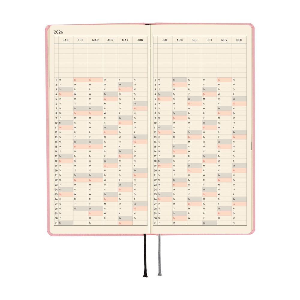 2026 Hobonichi English Weeks / Colors: Strawberry Milk《January Start | English》