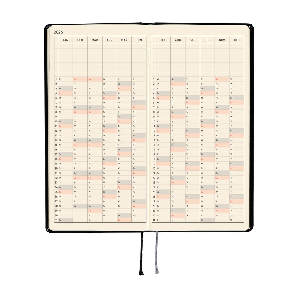 2026 Hobonichi English Weeks / Yumi Kitagishi: White Cat’s Daily Life《January Start | English》