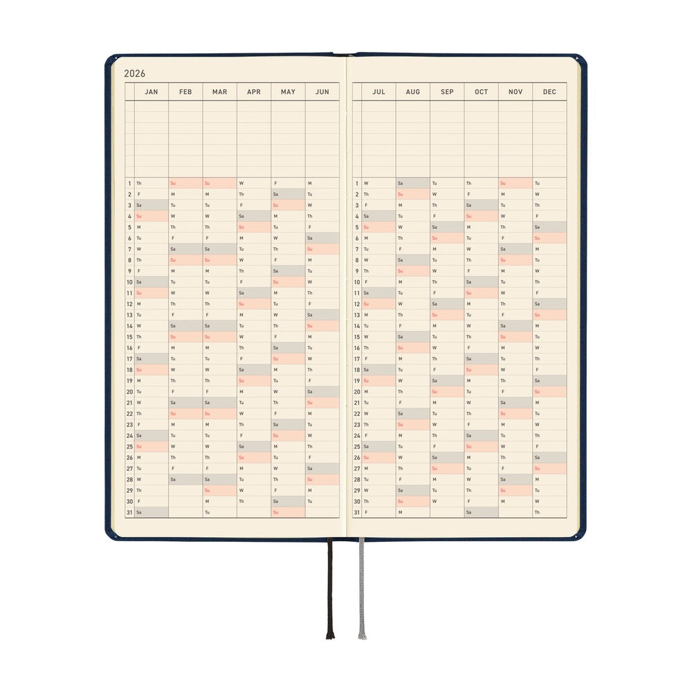 2026 Hobonichi English Weeks Mega / Colors: Cosmo Blue《January Start | English》