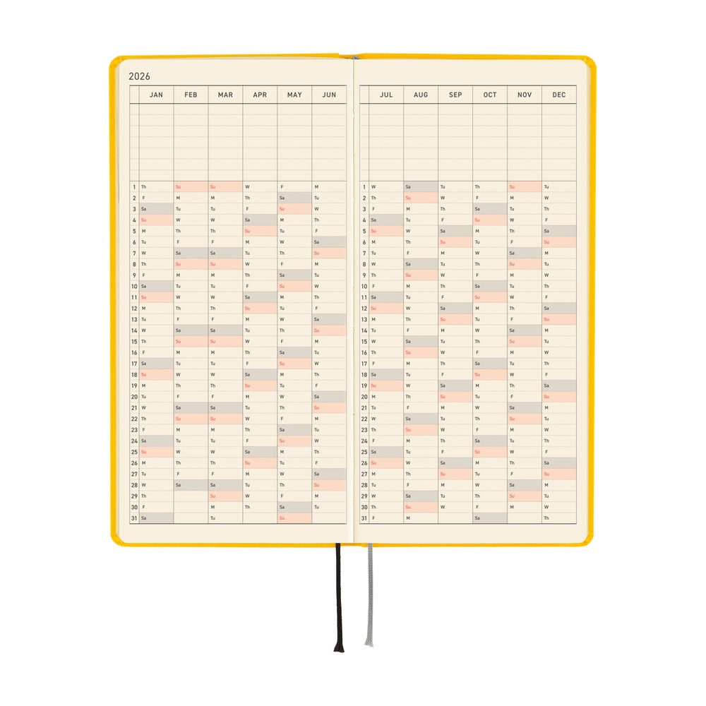 2026 Hobonichi English Weeks Mega / Colors: Full Moon Yellow《January Start | English》