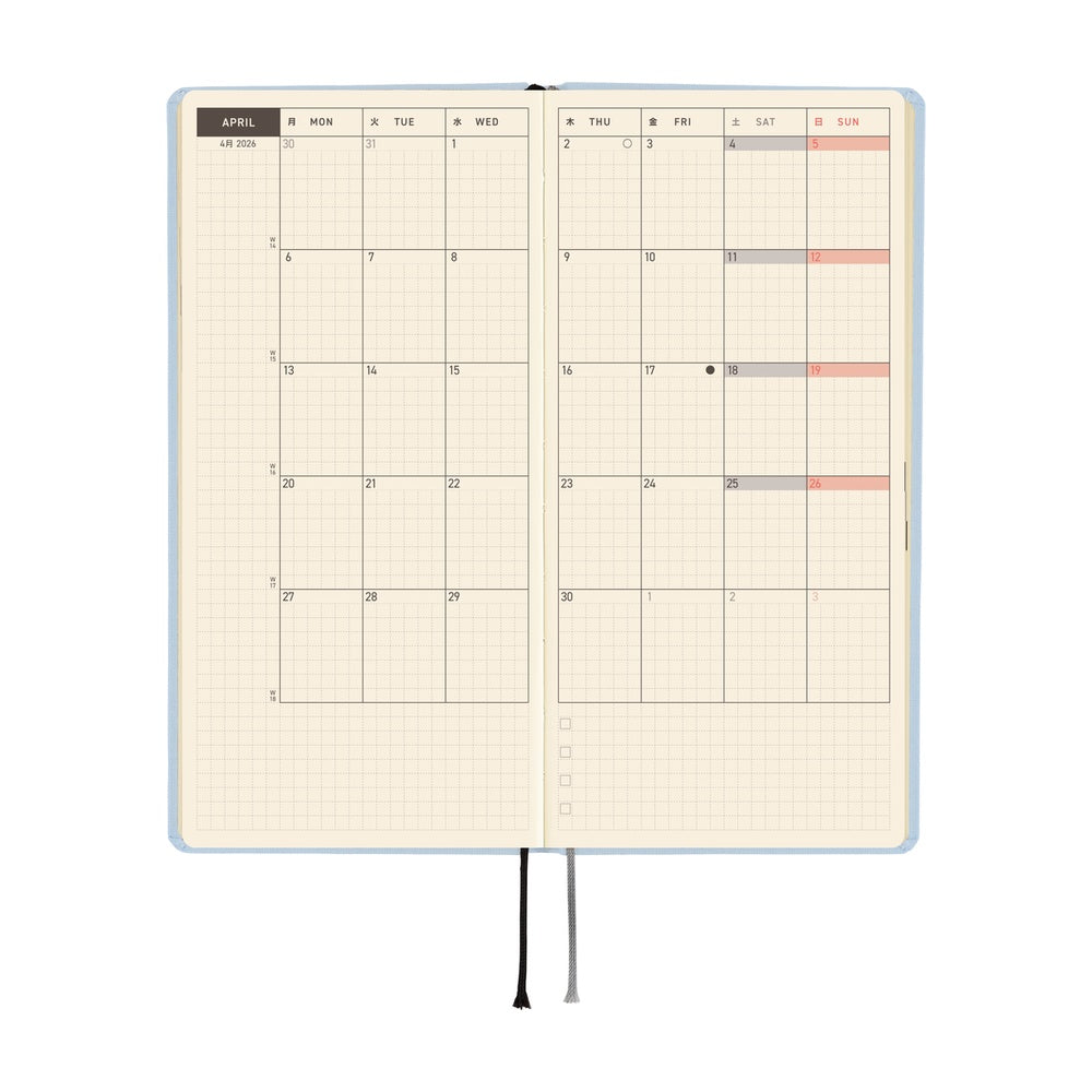 2026 Hobonichi English Weeks Mega / Colors: Sky Mist《January Start | English》