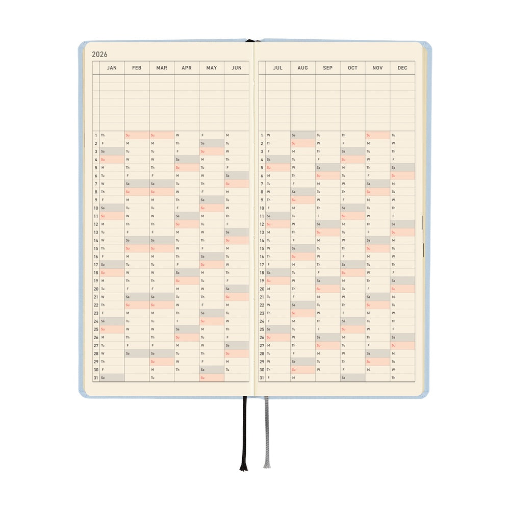 2026 Hobonichi English Weeks Mega / Colors: Sky Mist《January Start | English》