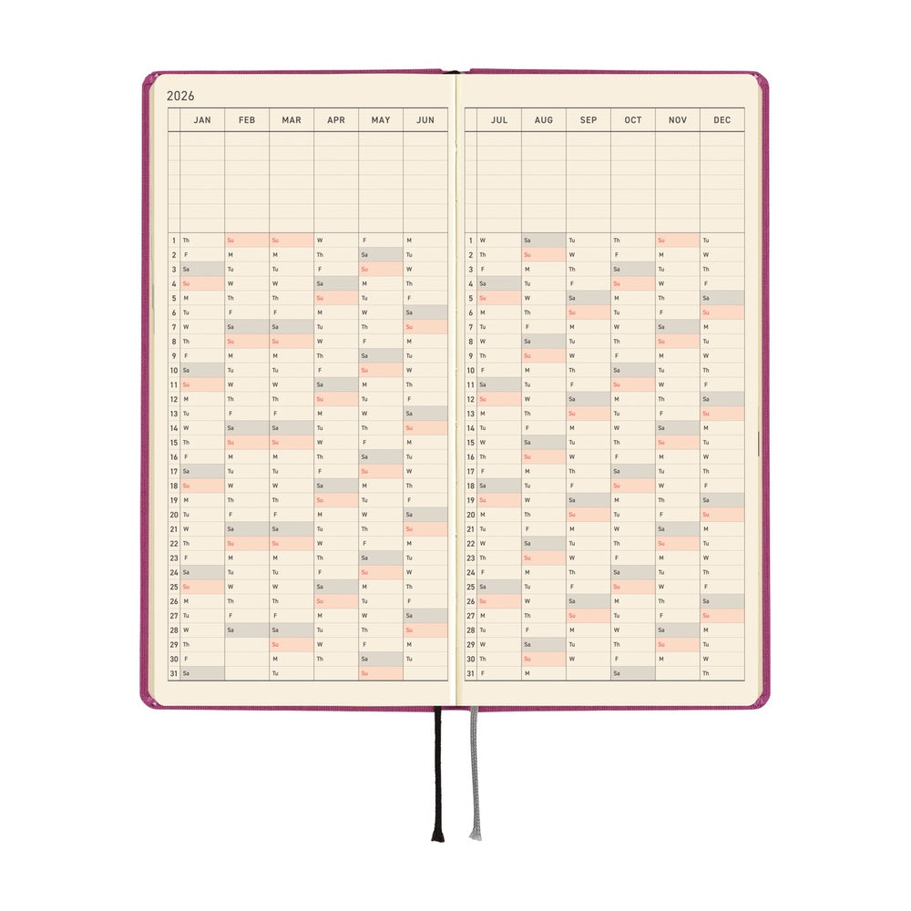 2026 Hobonichi English Weeks Mega / Colors: Peony Purple《January Start | English》