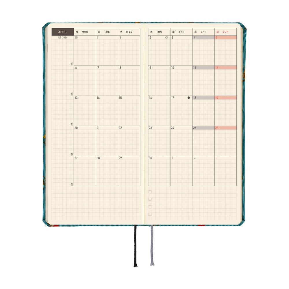 2026 Hobonichi English Weeks Mega / Bow & Tie: In the Forest《January Start | English》