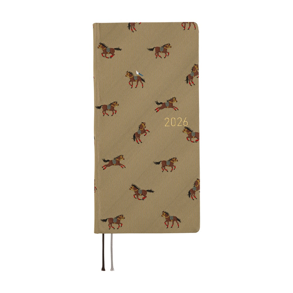 2026 Hobonichi English Weeks Mega / Bow & Tie: Galloping Horse《January Start | English》