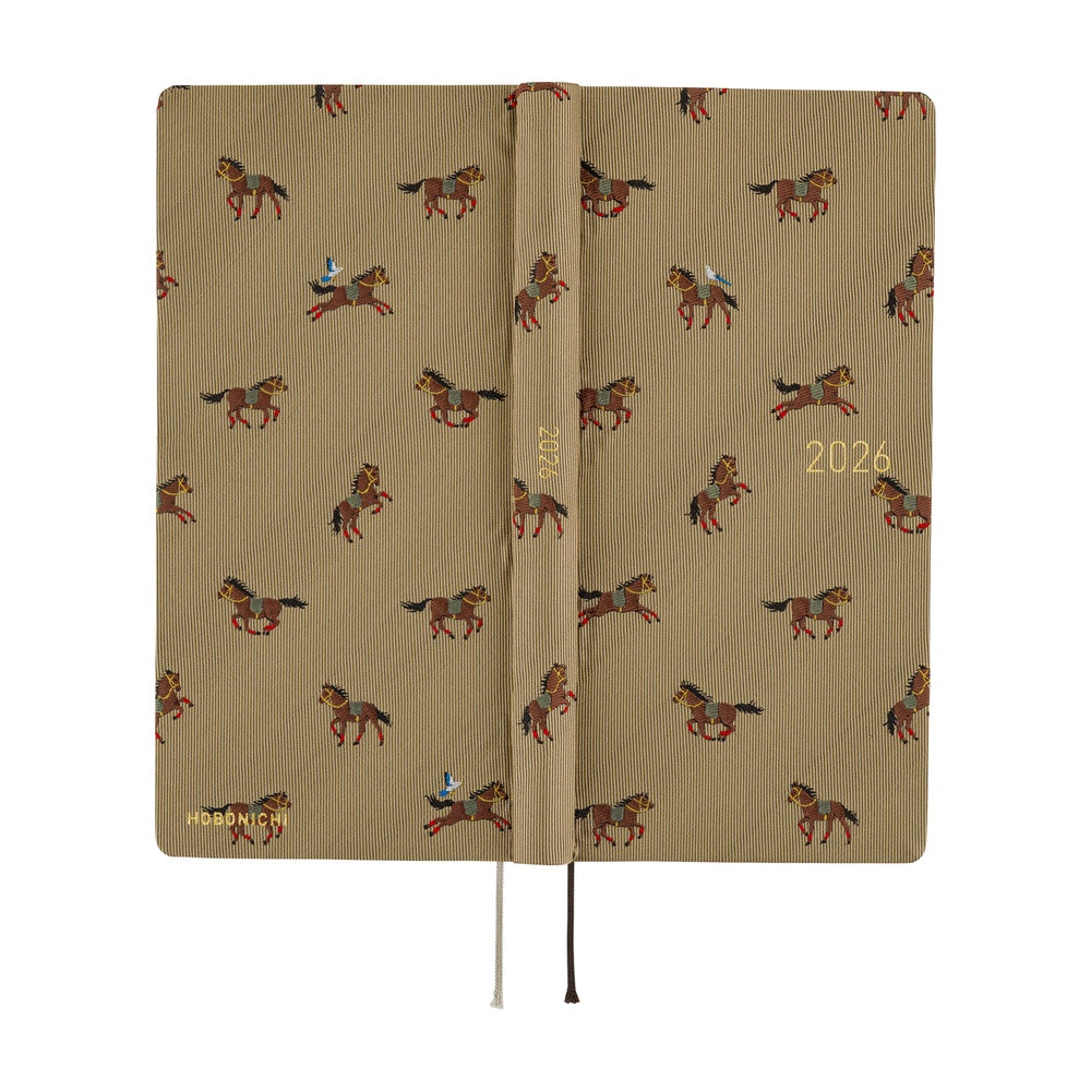 2026 Hobonichi English Weeks Mega / Bow & Tie: Galloping Horse《January Start | English》