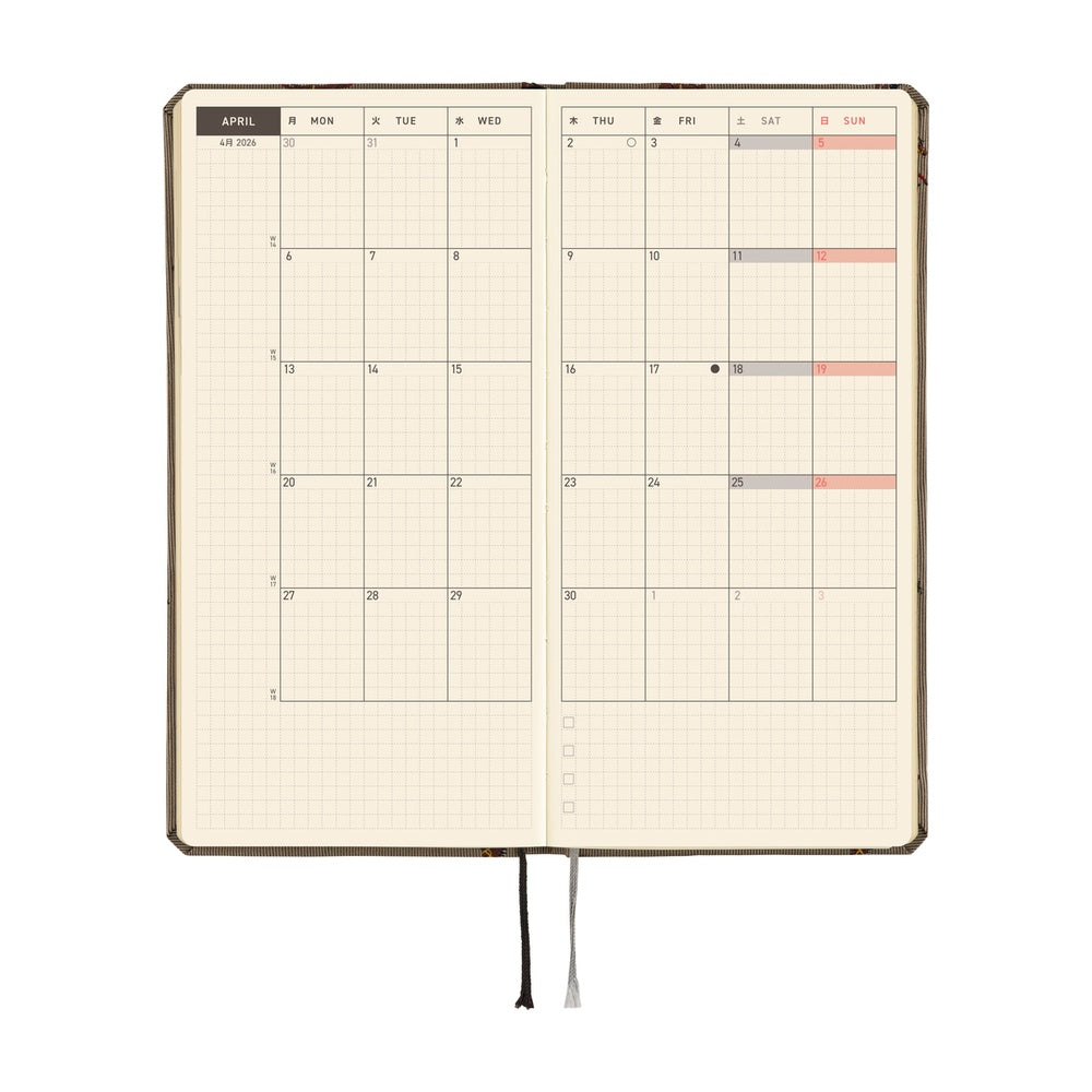 2026 Hobonichi English Weeks Mega / Bow & Tie: Galloping Horse《January Start | English》