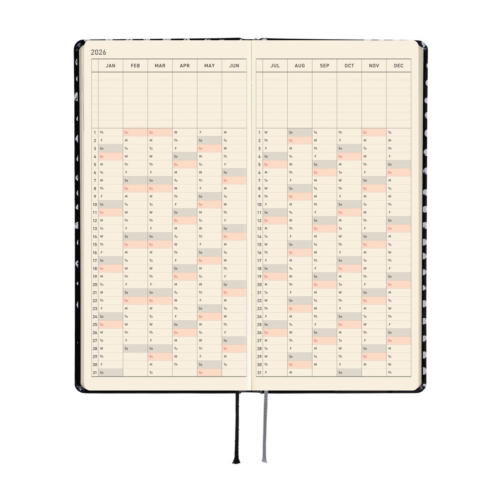 2026 Hobonichi English Weeks / Makoto Matsubayashi: Dot《January Start | English》