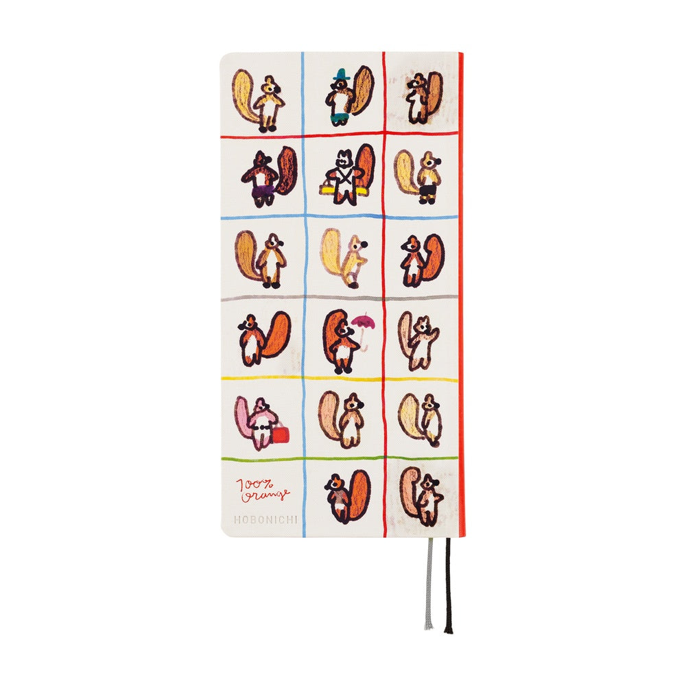 2026 Hobonichi English Weeks / 100%ORANGE: Squirrel’s Moving Day《January Start | English》