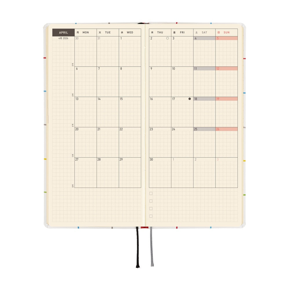 2026 Hobonichi English Weeks / 100%ORANGE: Squirrel’s Moving Day《January Start | English》