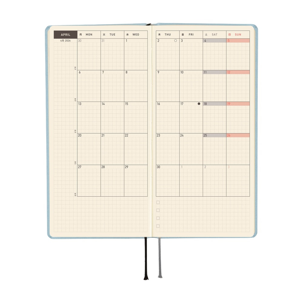 2026 Hobonichi English Weeks / Paper Series: Sky《January Start | English》