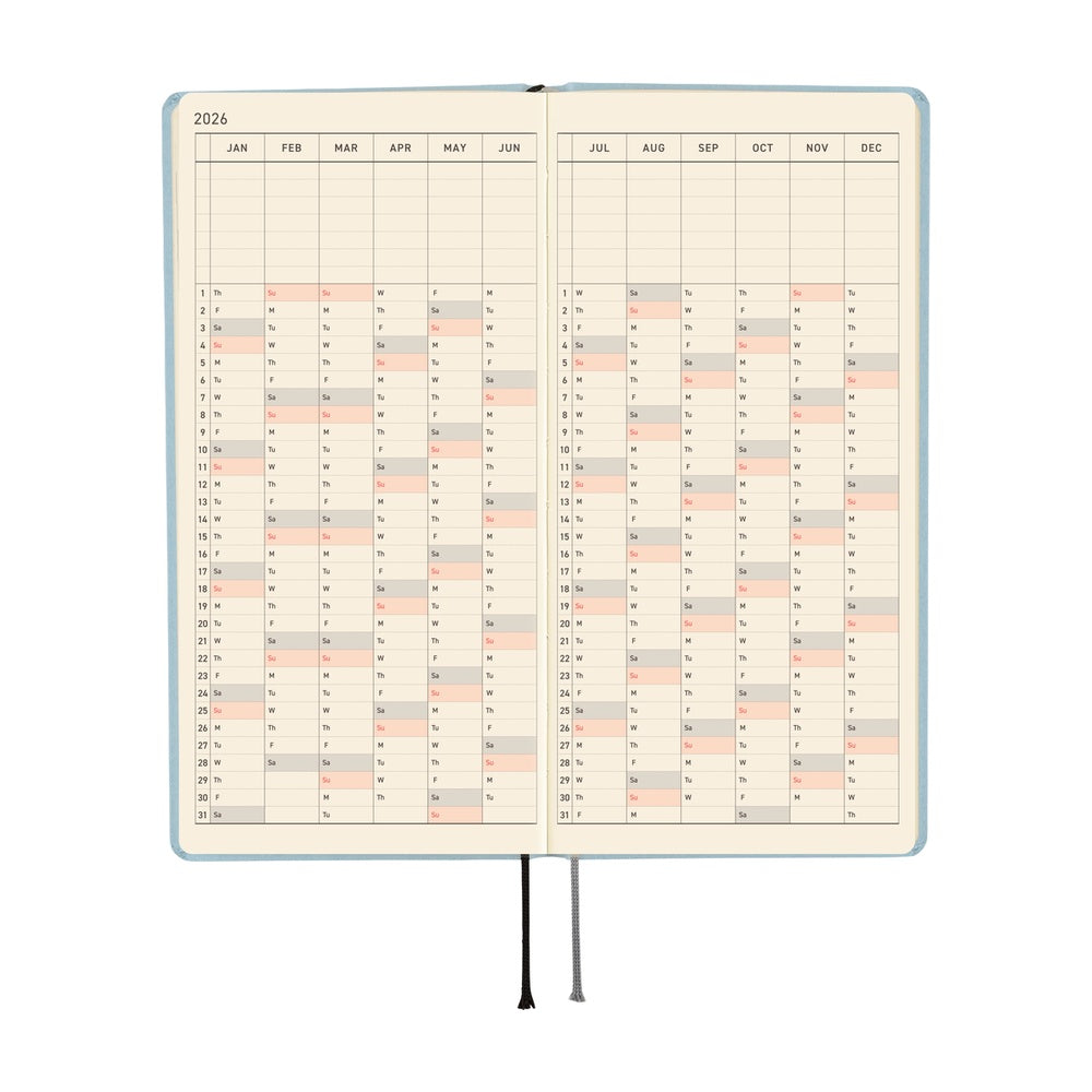 2026 Hobonichi English Weeks / Paper Series: Sky《January Start | English》