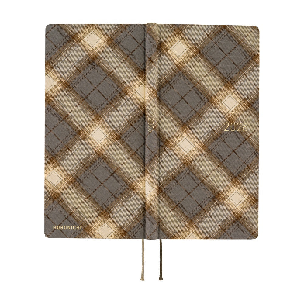 2026 Hobonichi English Weeks / Shirt Fabric: Foggy Plaid《January Start | English》
