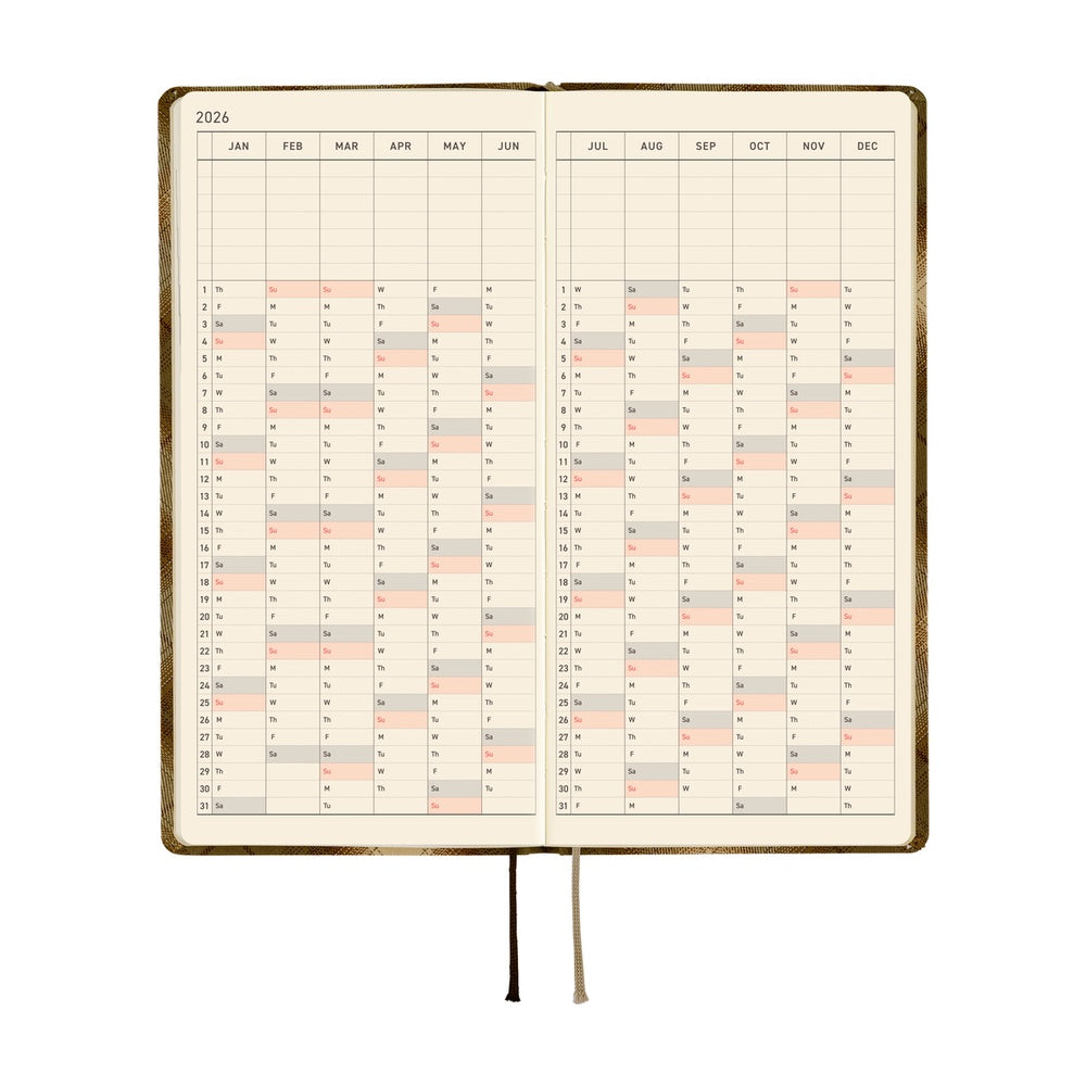 2026 Hobonichi English Weeks / Shirt Fabric: Foggy Plaid《January Start | English》