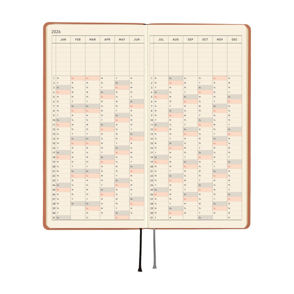 2026 Hobonichi English Weeks / Smooth: Milk Cocoa《January Start | English》